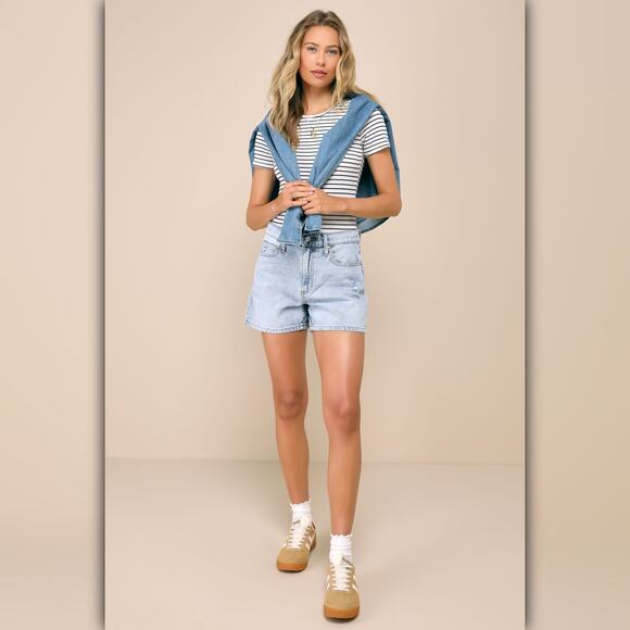 A074 • Lulus Black and White Striped Ribbed Bodysuit - Picture 4 of 4